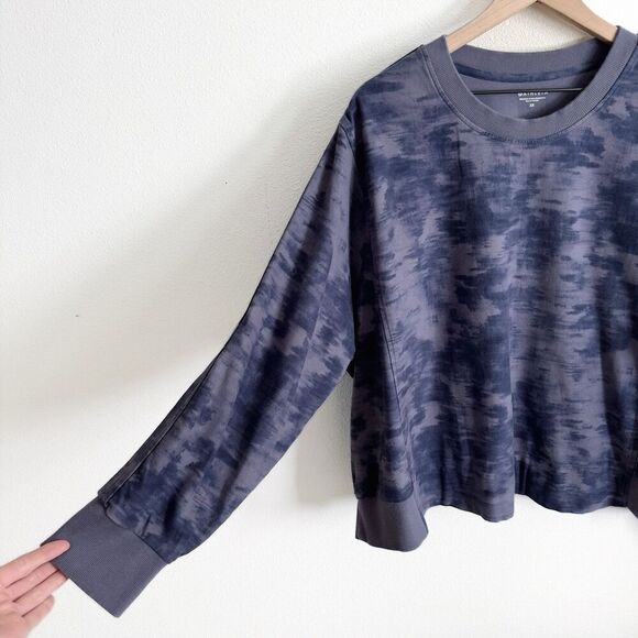 Athleta Sweatshirt Womens 3X Plus Blue Crewneck Pullover Comfort Sporty Farallon - Picture 4 of 11